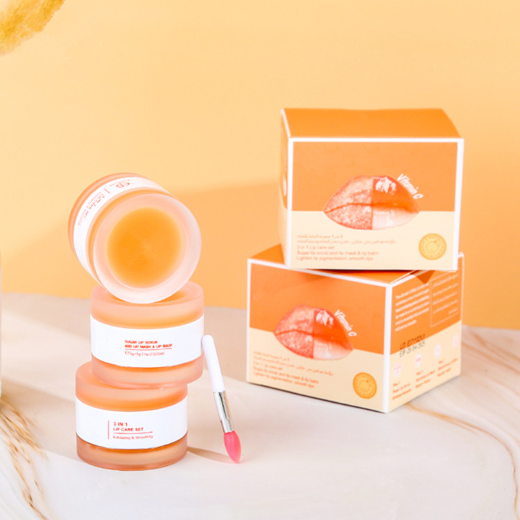 Private Custom Vitamin C Sugar Lip Scrub and Lip Mask & Lip Balm
