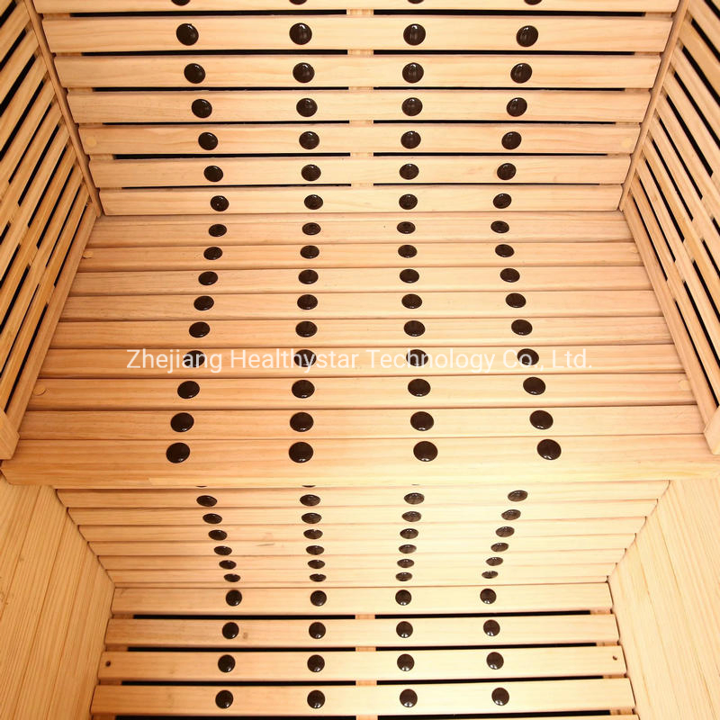 Деревянная сауна на двоих со стеклянной дверью