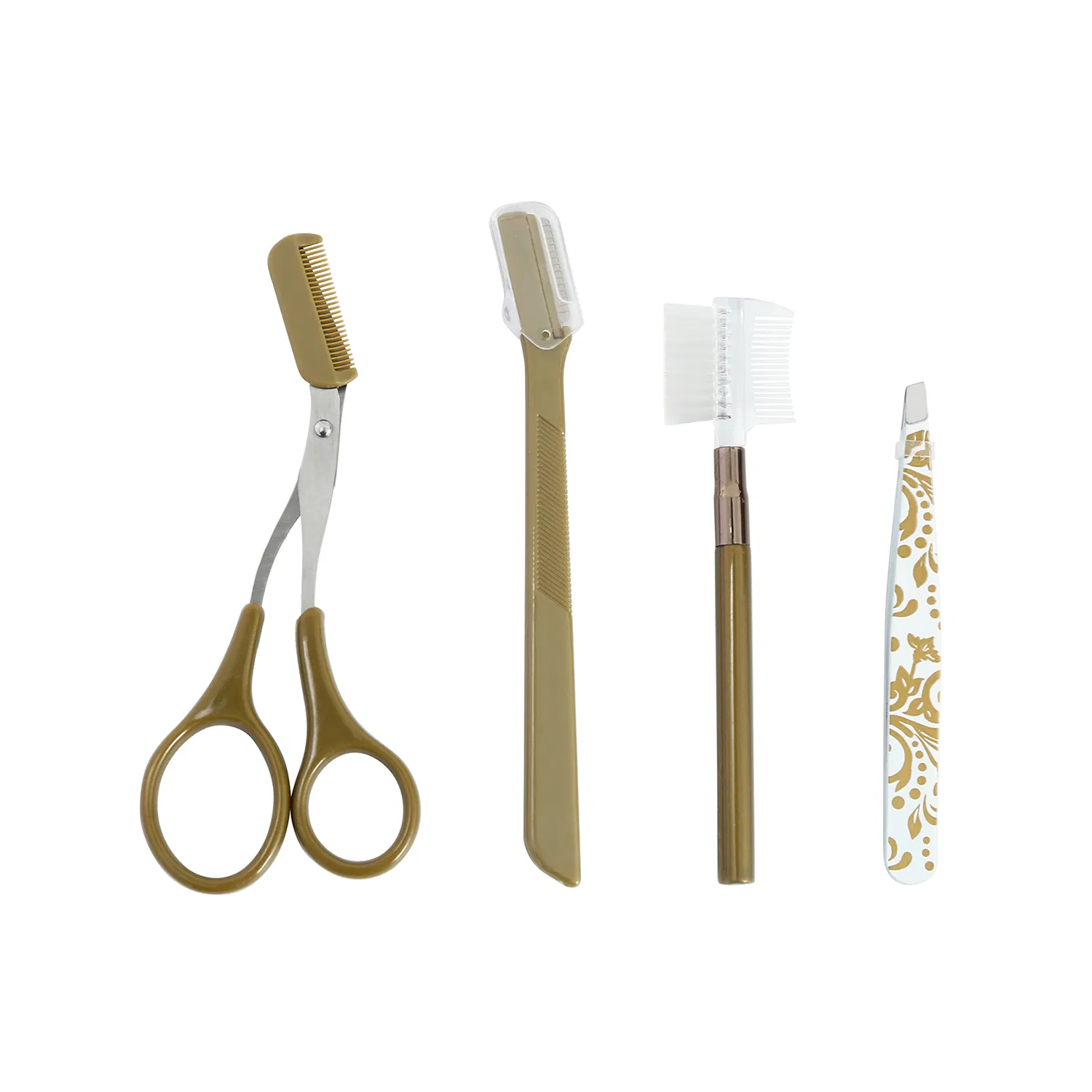 Eyebrow Razor Shaver Trimmer Salon Beauty Makeup Tools Eyebrow Scissors with Comb