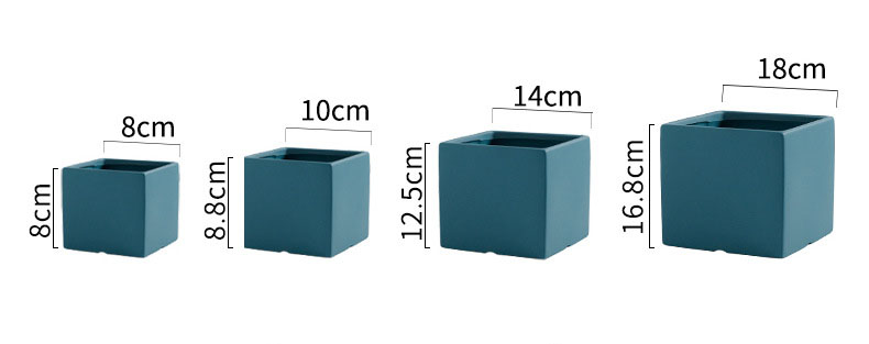 Горшок керамический цветной