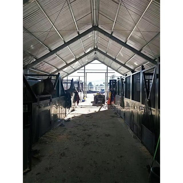 Light Metal Construction Prefab Steel Structure Shed Building Prefabricated Farmhouse Pole Barn Kits Stable Stall Horse Arena