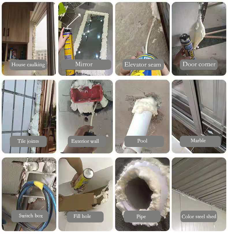 Fireproof PU Superior Polyurethane Spray Construction Tin Areosol Foam