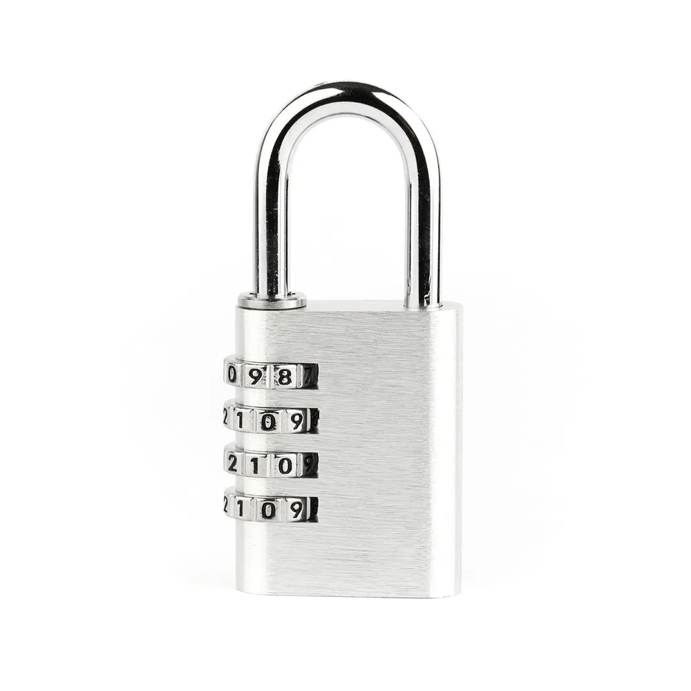 Mini Silver 38mm 3-Digit Aluminum Code Padlock for Storage