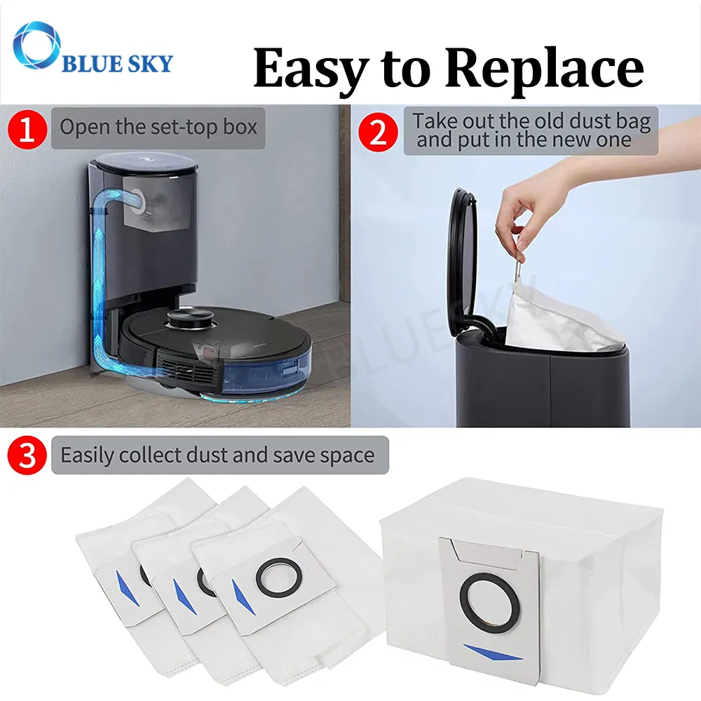 Vacuum Dust Filter Bags Replacement for Ecovacs Deebot X1 Omni / Turbo Robot Vacuum Cleaner Parts