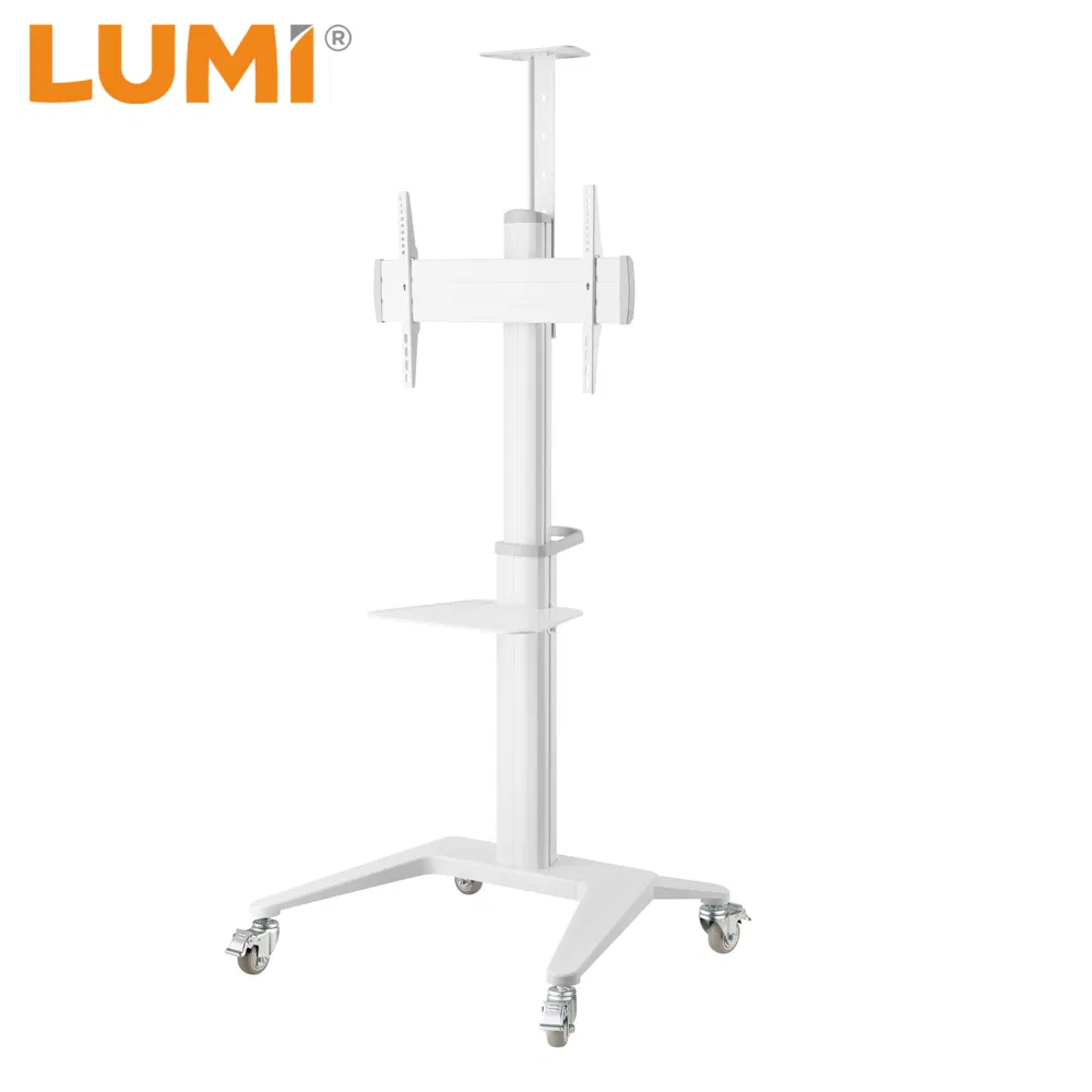 Wholesale OEM ODM Universal Height Adjustable Mobile TV Cart with Wheels for Classrooms and Training Facilities