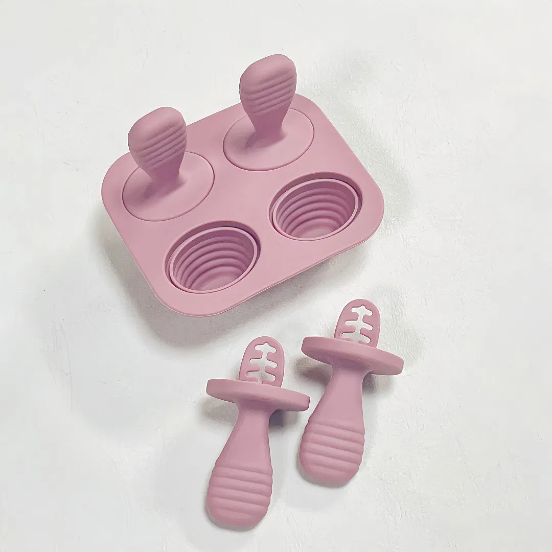 New Ice Cream Mold Baby Food Box Silicone Ice Grid Ice Cream Stick Mold DIY Children's Homemade Ice Cream Mold