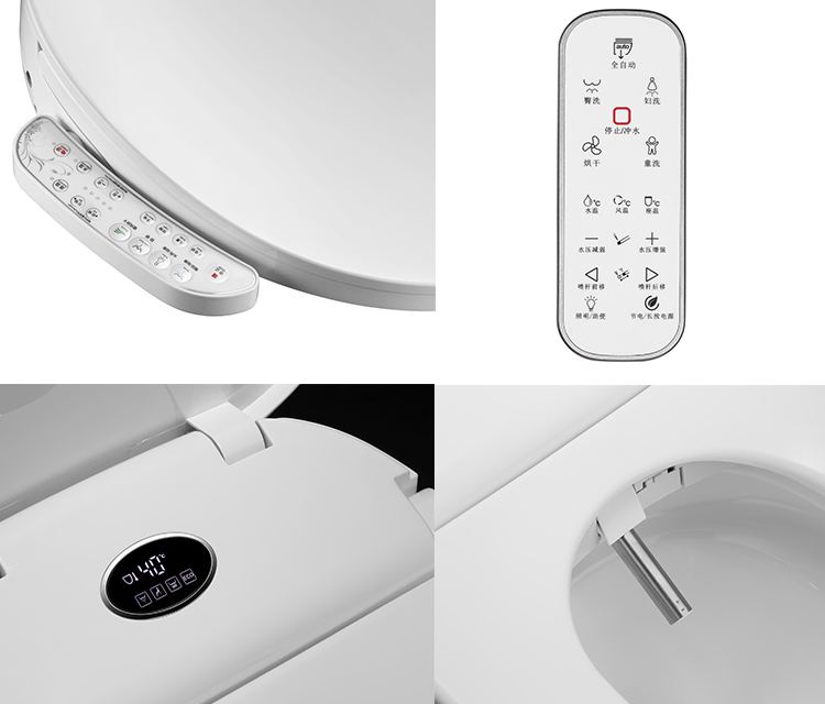 Nozzle Self Clean Heated Bathroom Cover Electronic Bidet Smart Toilet Seat Cover