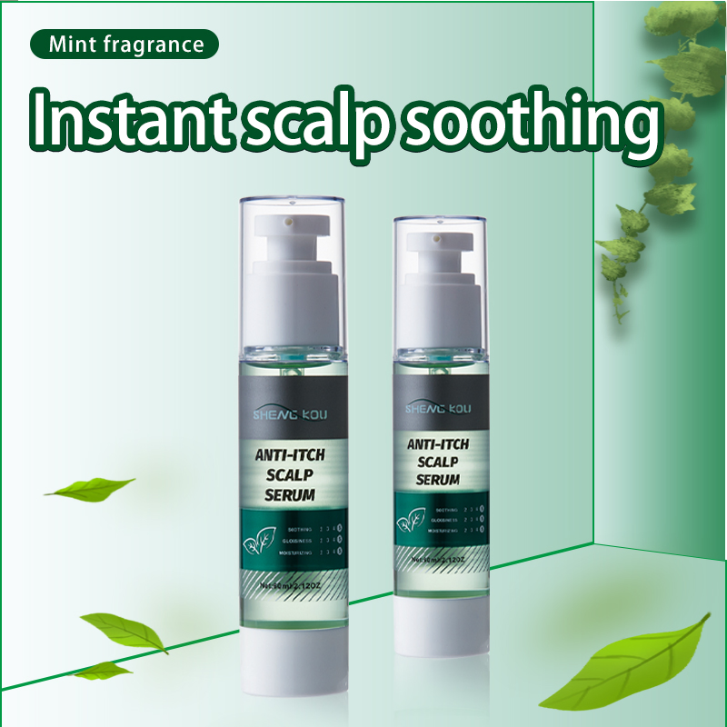 OEM/ODM Organic Hair Care Products Shining Luster Organic Peppermint Oil Scalp Itching Moisture Hair Serum
