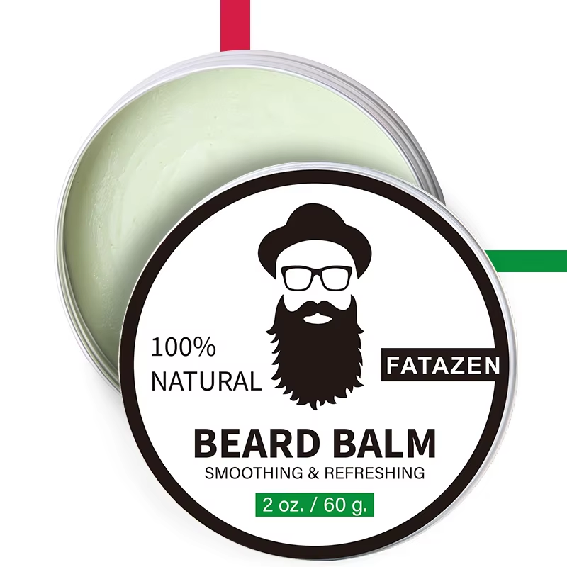 Private Label Natural Organic Cedarwood Bee Wax Beard Balm with Vegan Ingredient Cedar Argan Oil OEM Men Beard Mustache Care
