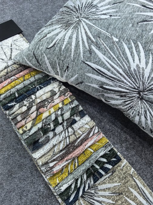 Firework Design Chenille Cushion Covers Back with Velvet