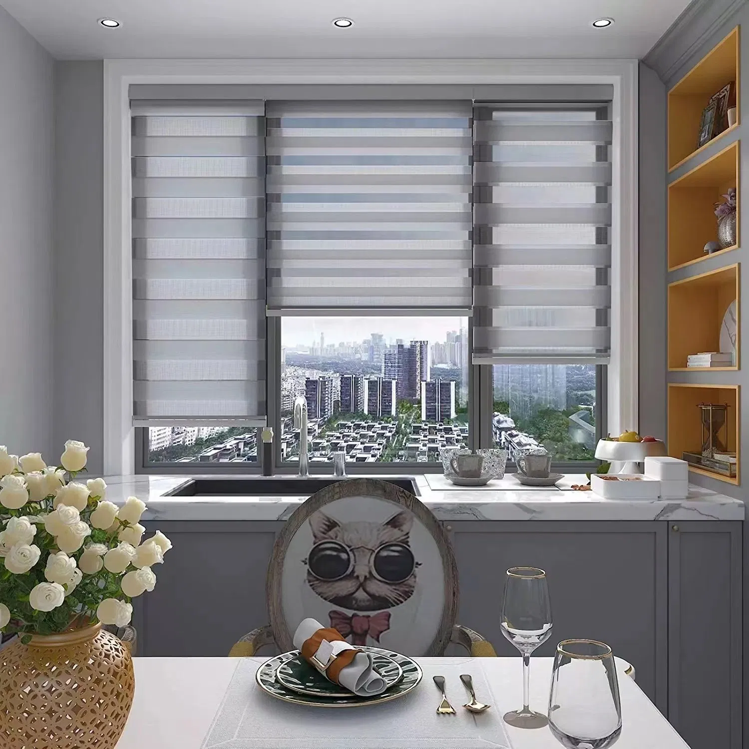High Quality Window Fabric Germany Zebra Roller Blinds