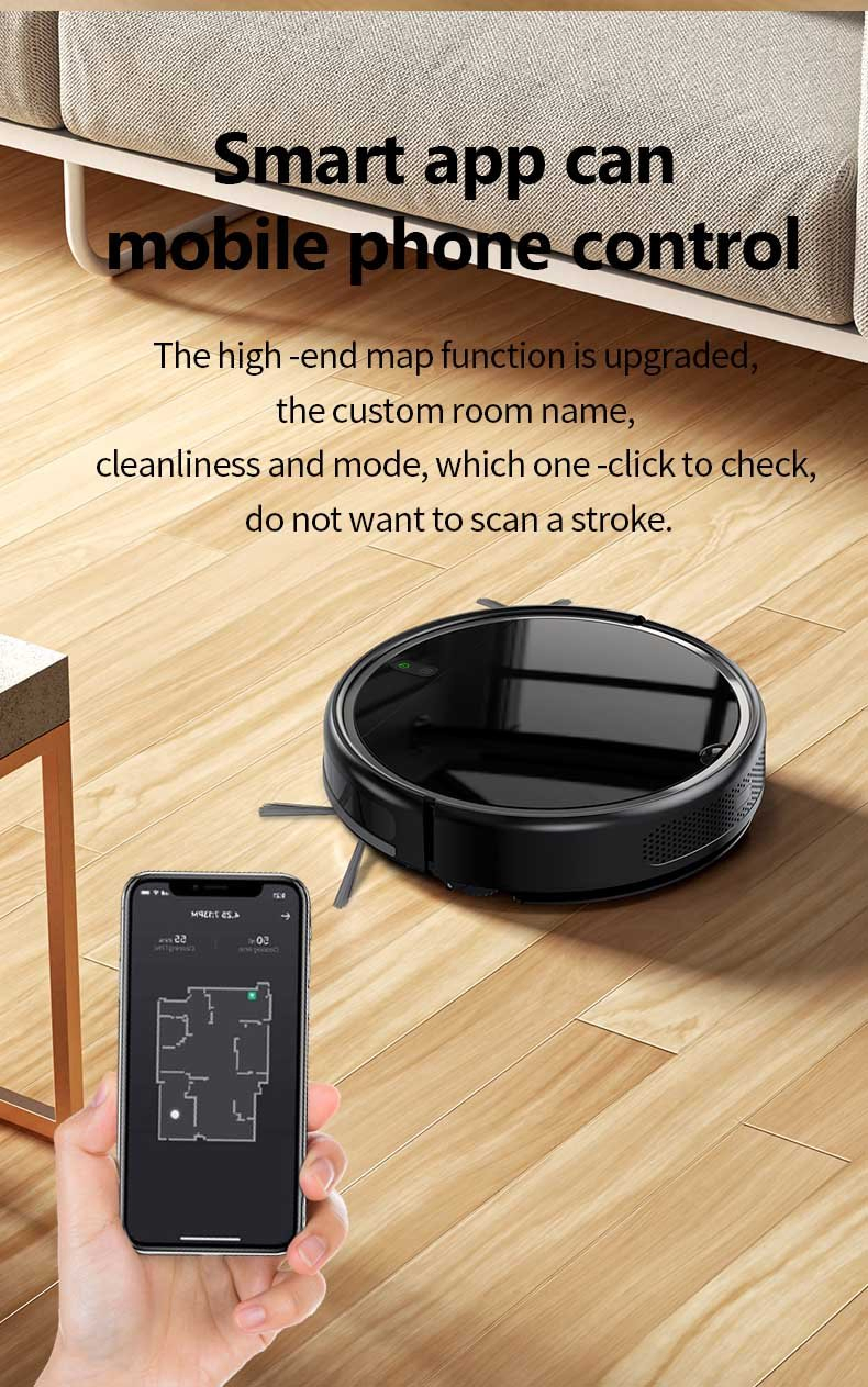 Smart Robot Vacuum Cleaner Controlled by Tuya APP and Voice Control