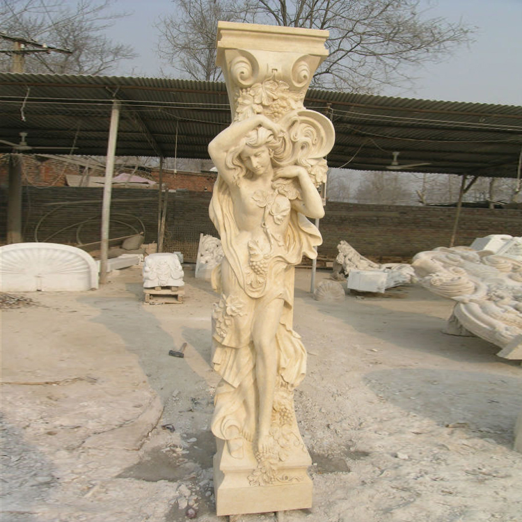 Popular Design Outdoor Indoor Decor Woman Statue Roman Column