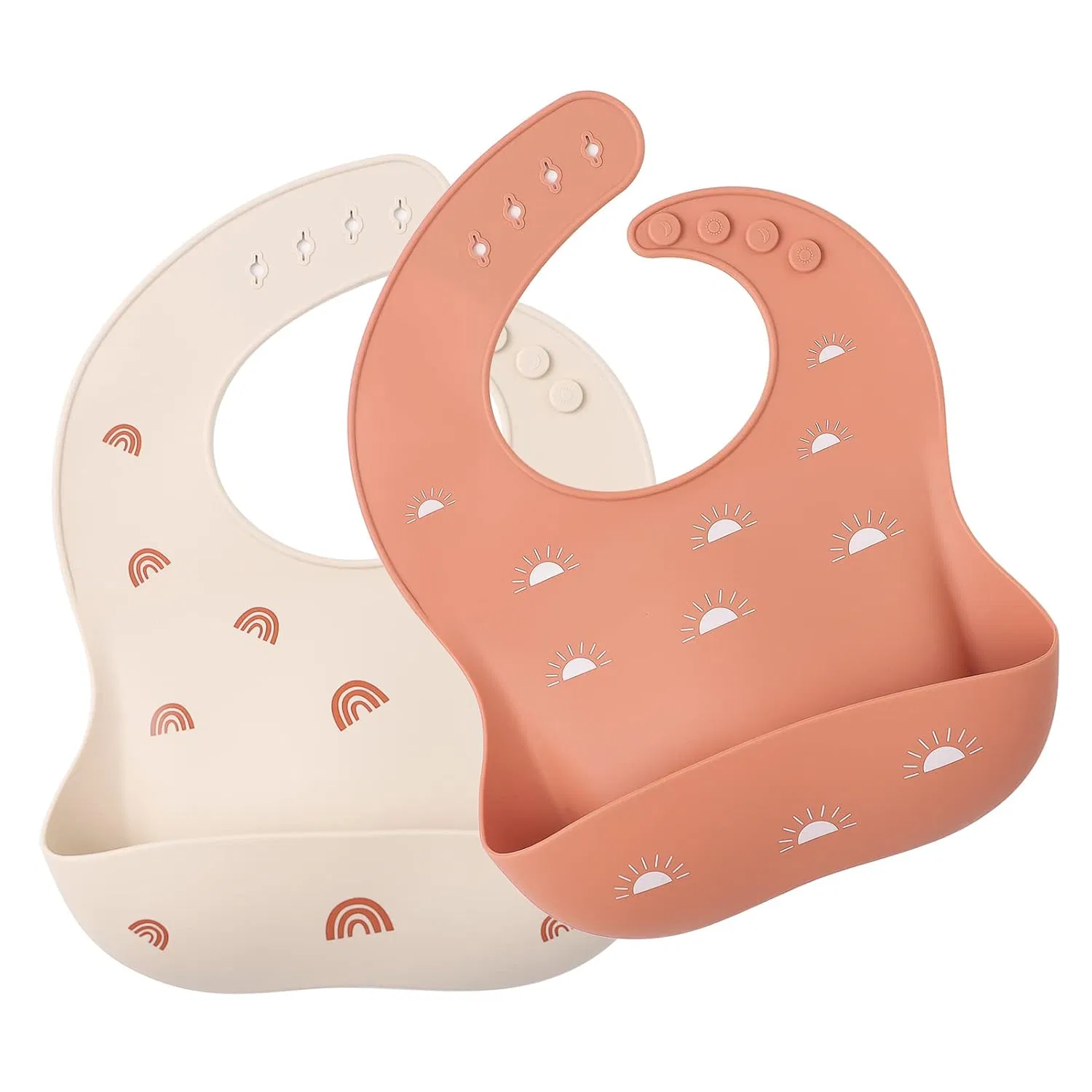 Silicone Baby Bibs Yellow Silicone Baby Bibs with Pouch Silicone Baby Bib Set