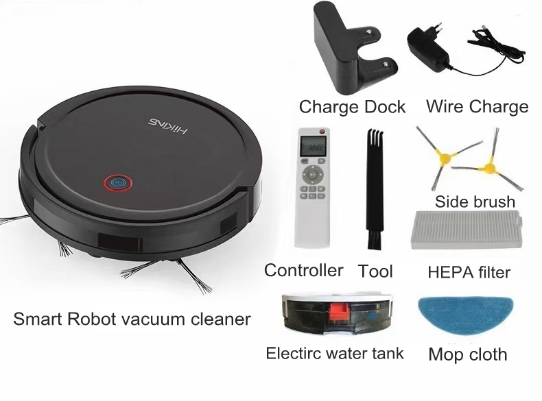 Newest Remote Control Wet Dry Auto Recharge Sweeping Robot Cleaner