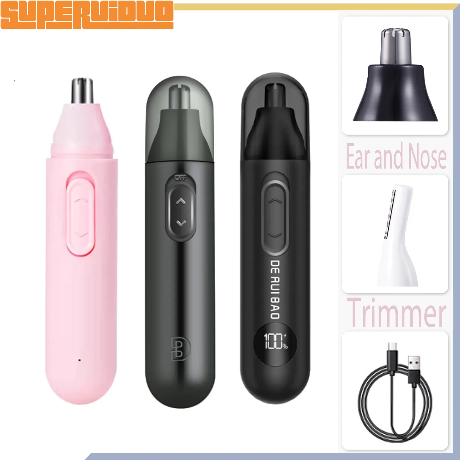Compact Pen-Shape Portable Travel Tool Ear and Nose Trimmer