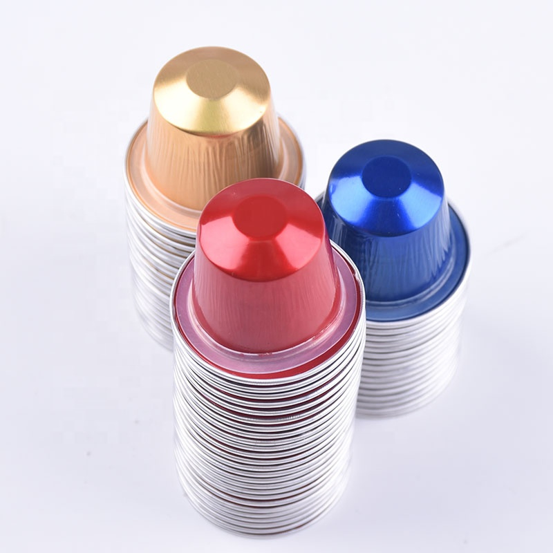 High Quantity 15ml Aluminium Foil Coffee Capsule Food Grade Aluminium Empty Coffee Capsule with Lid