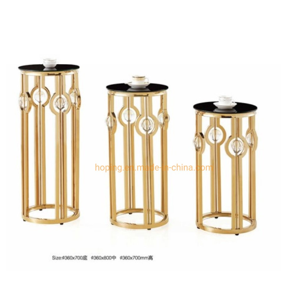Beautiful Popular Wedding Furniture Party Decoration Square Side Flower Decor Table for Sale