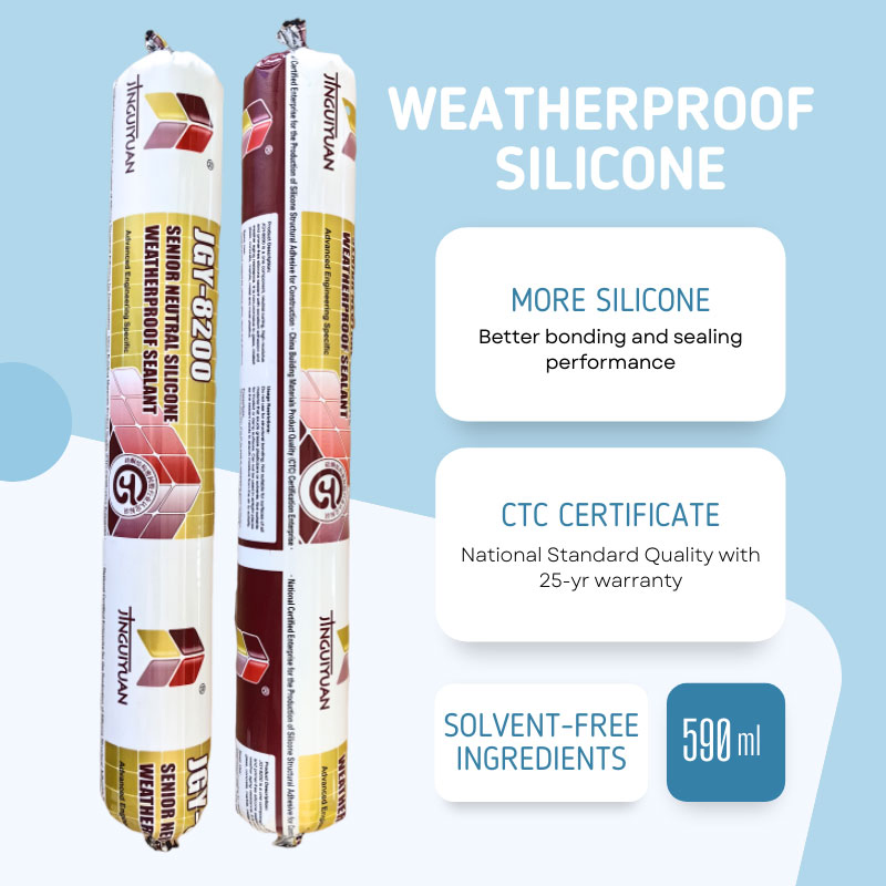 Fast Fry Construction 100% Silicone Sealant for Curtain Wall Weatherproof Glass Window Wall