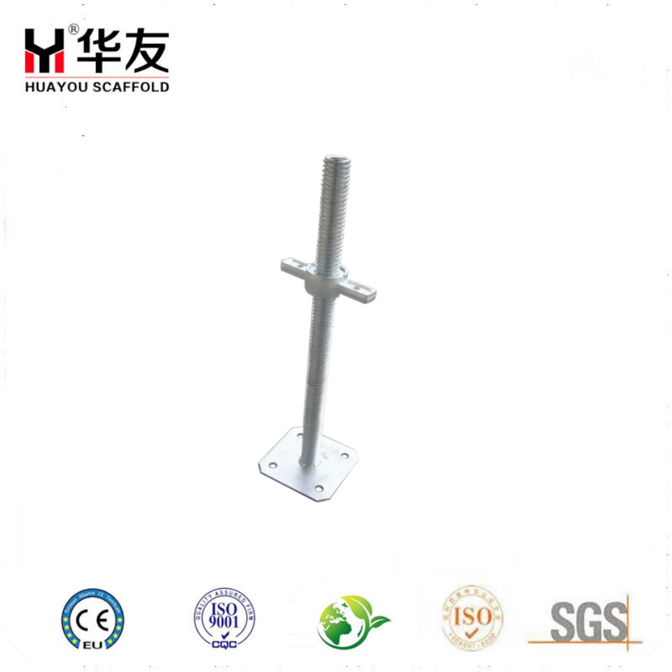Adjustable Solid Hollow Type Scaffolding System Screw Jack Base for Sale