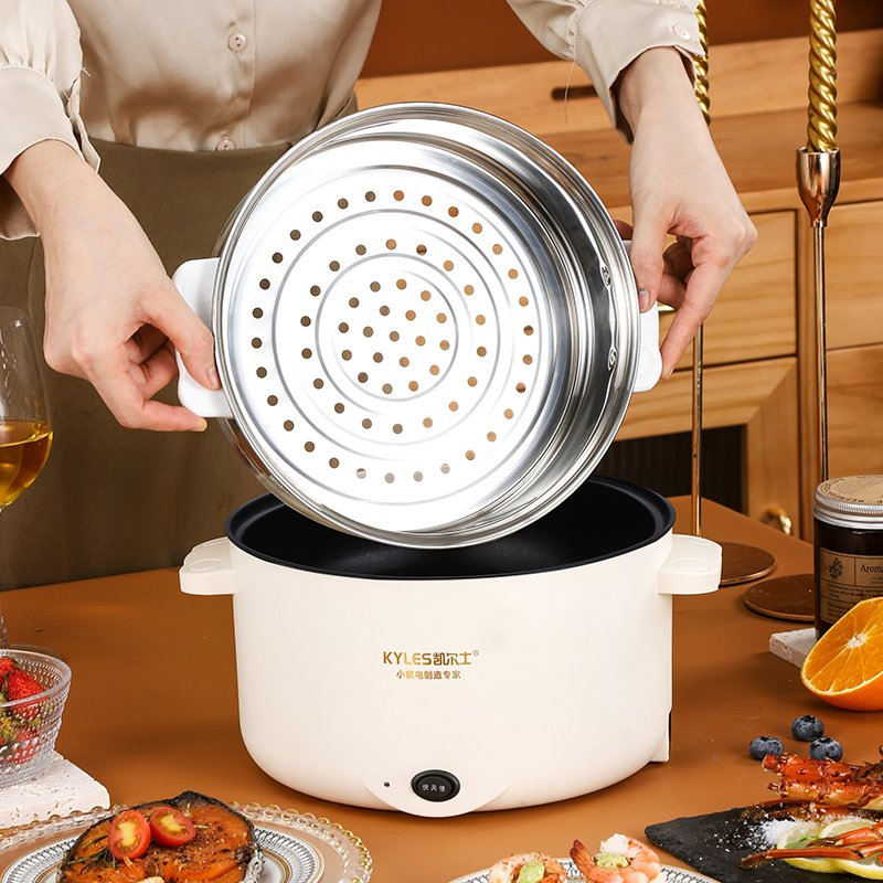 Kaiershi Jj-20f Mini Electric Hot Pot Cooker with Steamer