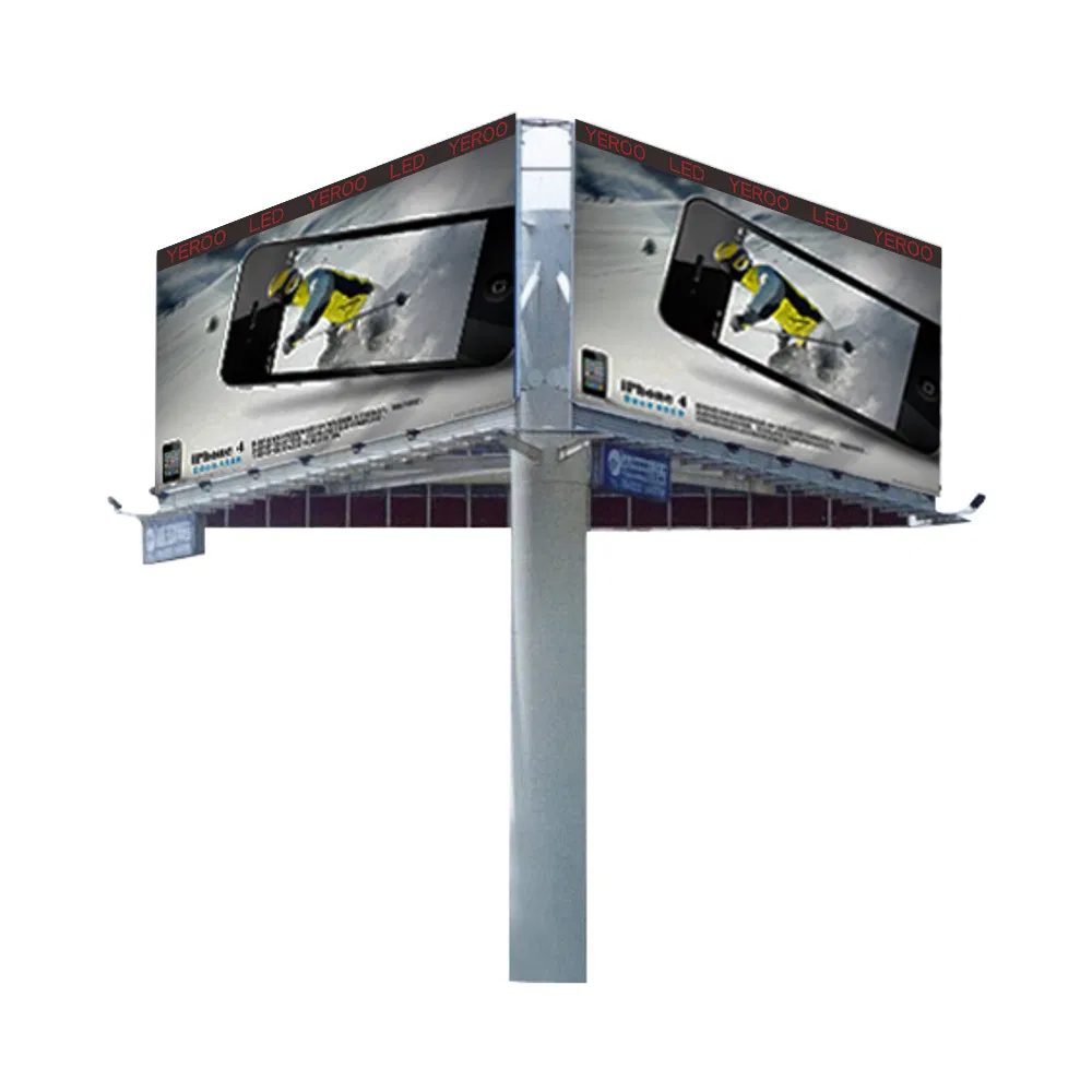 Three Sided Super Design Steel Structure LED Billboard