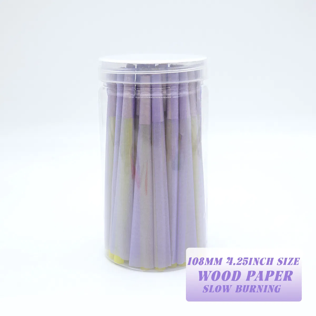 Premium Natural Purple Translucent Wood Fiber Rolling Paper Cones