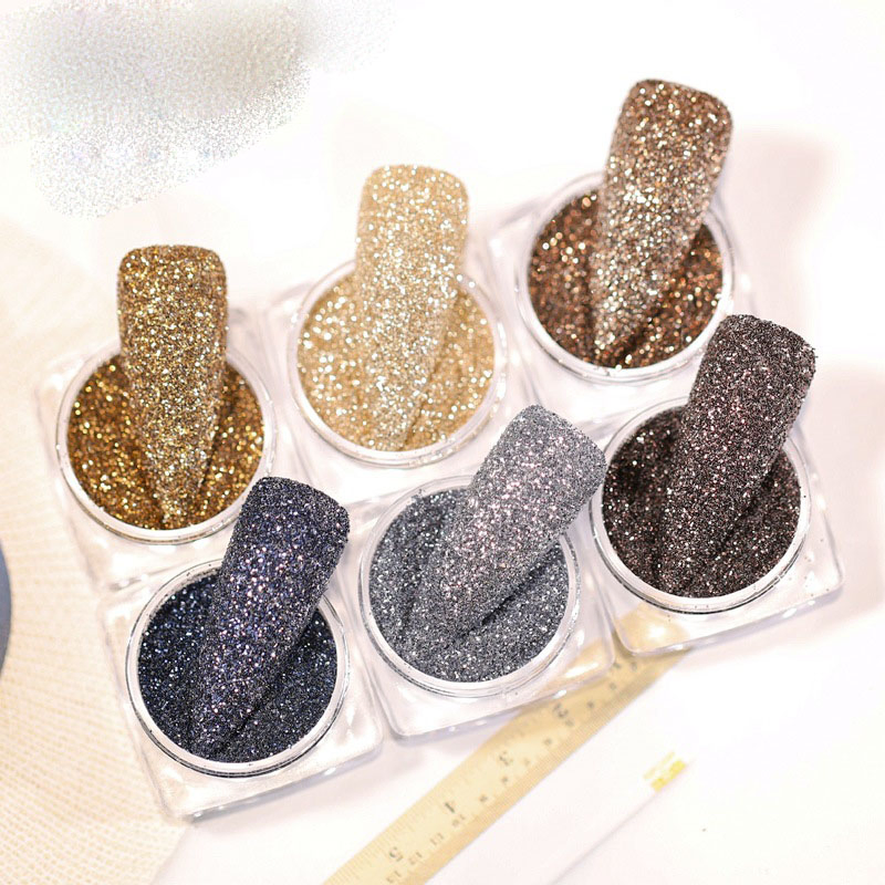 Wholesale 6-Color Glass Crystal Nail Acrylic Powder