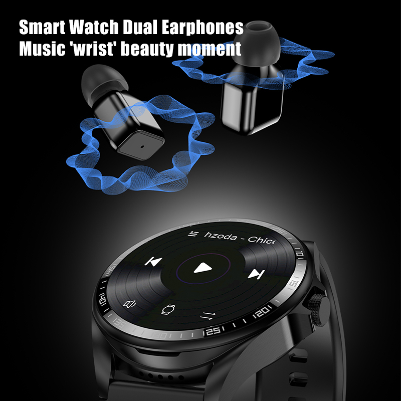 Умные часы 2 в 1 с наушниками NFC, IP67