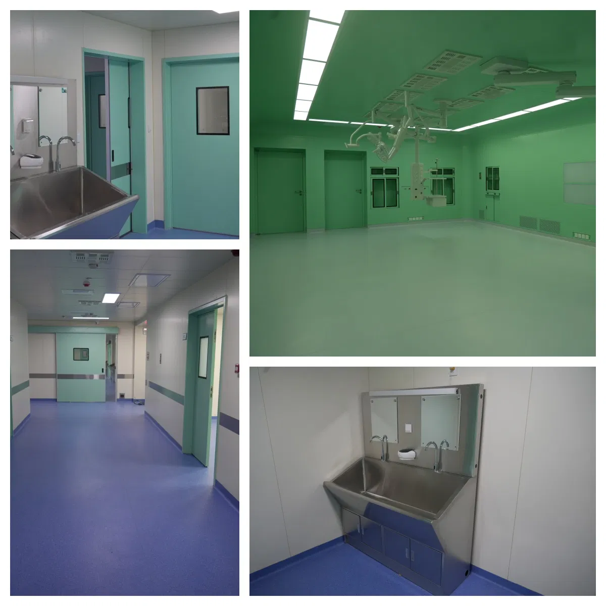 Factory Direct Medical Double-Station Polymer Hand Wash Sink for Hospitals