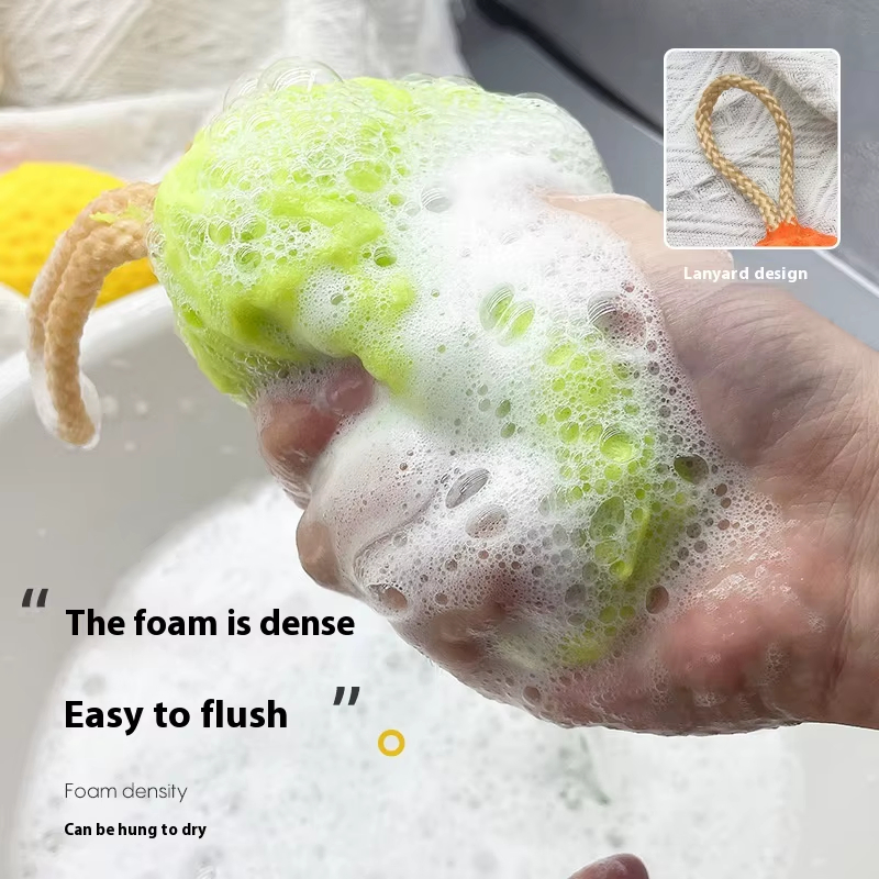 Hot Sale Cheese Bath Ball Soft Foaming Body Cleanser Honeycomb Sponge Facial Cleansing Artifact Home Use Bath Brushes and Scrubbers