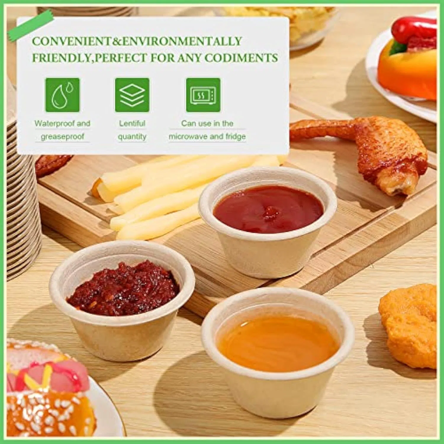 Biodegradable Sugarcane Leak-Proof Bagasse Box for Bakery Items with Clear Window