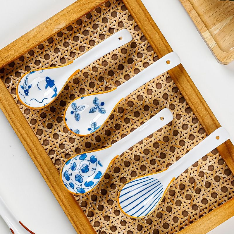 Custom Household Kitchen Ceramic Porcelain Soup Spoon