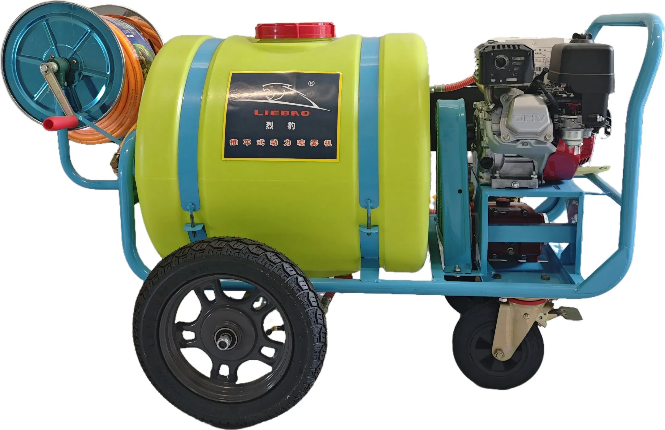 Trolley Agricultural Ceramic Plunger Pump Power Sprayer