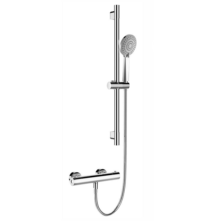 Washroom Shower Set Faucet High Pressure Big Shower Head Heater 5-Settings Wall Mounted Shower Set