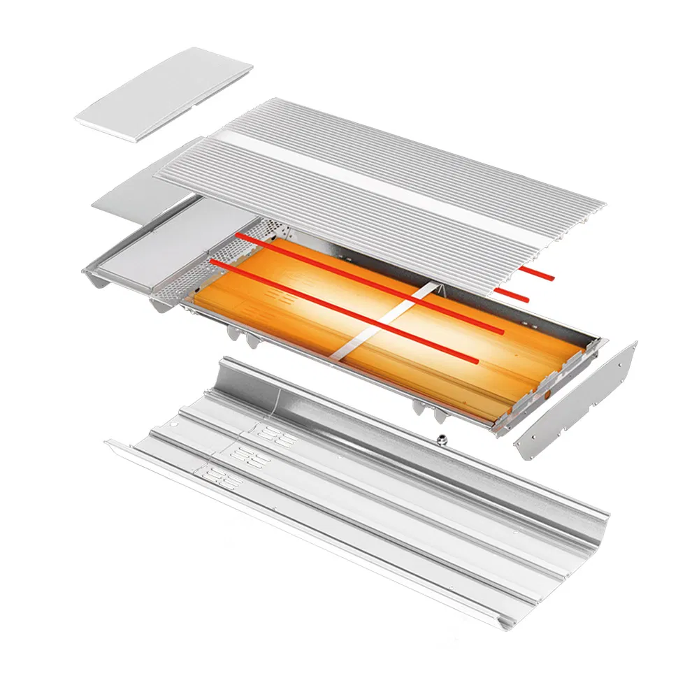 Infrared Radiant Heater for Bathroom Use with LED Light