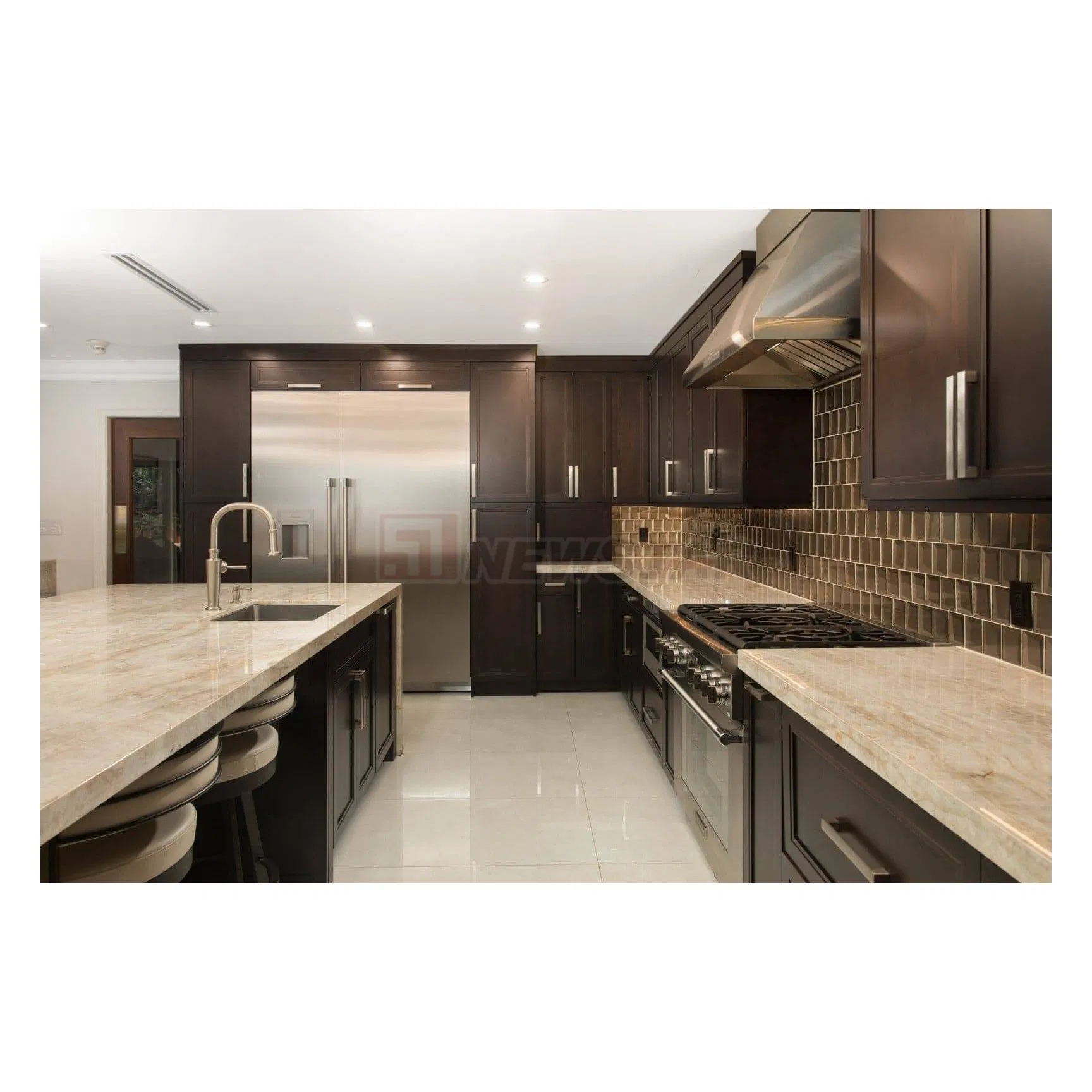 Newstar Slab Kitchen Counter Tops Bathroom Vanity Marble Table Tops Natural Taj Mahal Quartz Kitchen Worktop Countertop