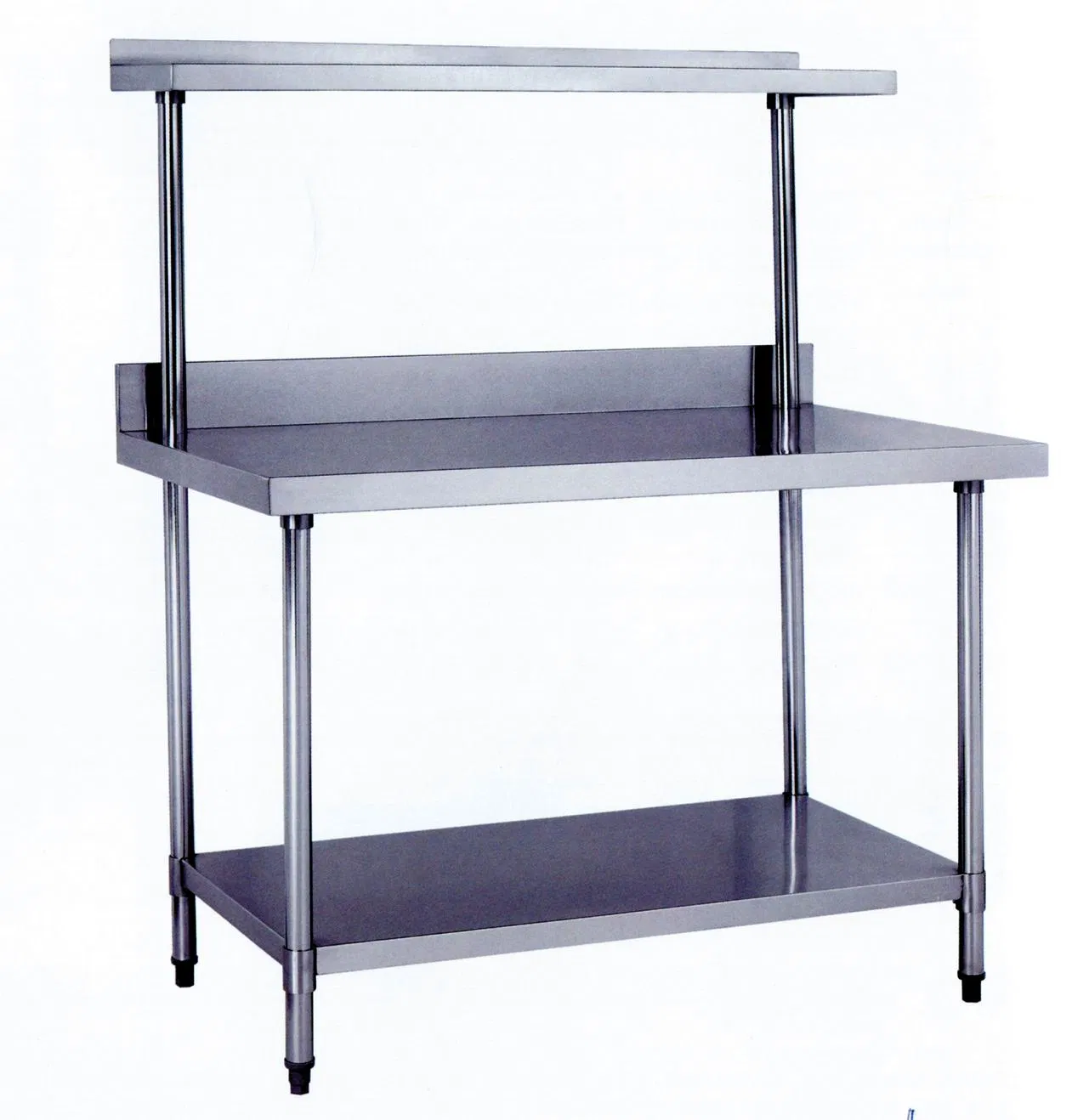 201/304 Stainless Steel Commercial Work Table with Backsplash (CZ120TK)