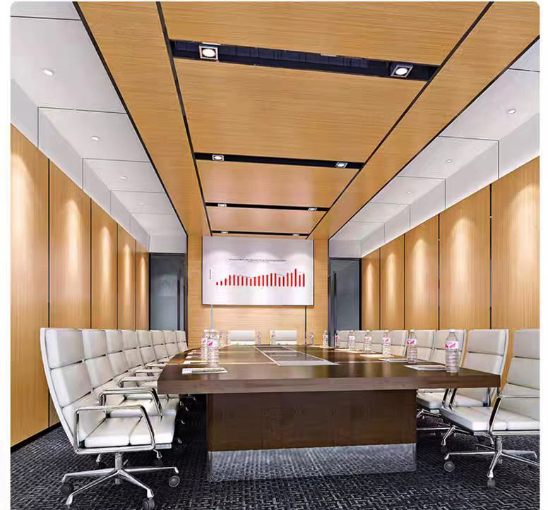 Customized Interior Decoration Materials Fireproof Wood Grain Aluminum Honeycomb Panel