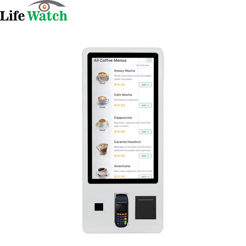 All in One 24 Inch Advertising Self Service Payment Ordering Kiosk