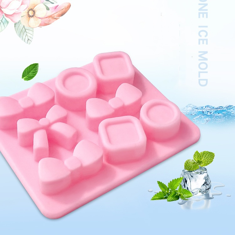 China Manufacturer 8 Cells Lovely Bowknot Shape New Ice Cube Trays