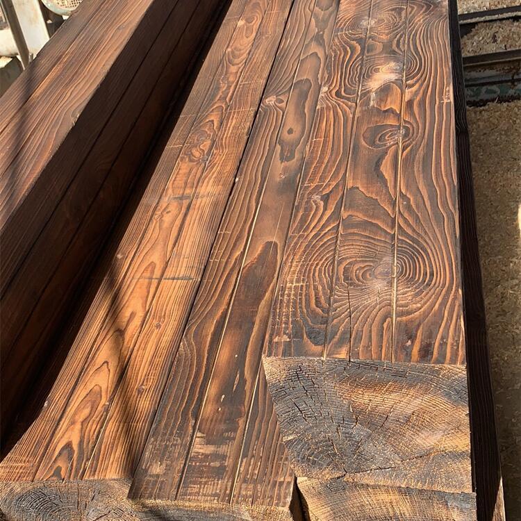 Factory Price Straight Furniture Board Decoration Wood Board a Variety of Specifications Carbonized Poplar Solid Wood Board Price