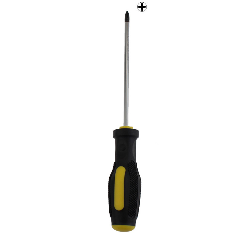 5X125mm Magnetic Tip Cr-V Philipshead Screwdriver with Double Color TPR Handle