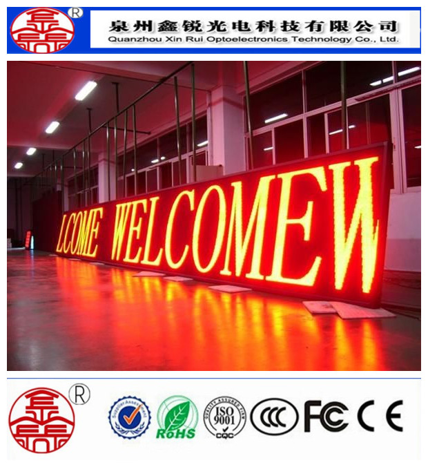 Single Color P10 Outdoor Scrolling LED Sign Display Red