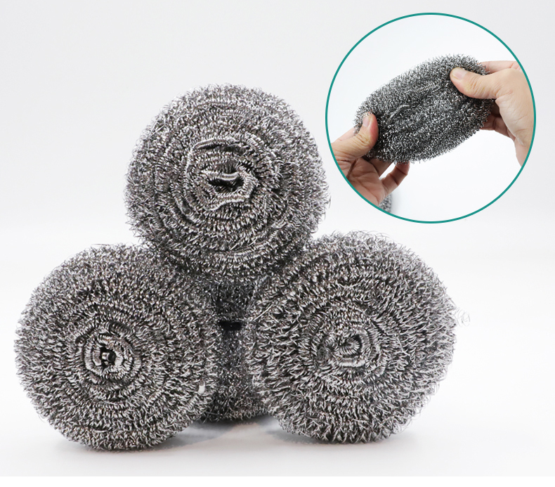 Stainless Steel 410 Scrubber Kitchen Scourer Dish Wash Ball Pot Cleaning Ball 15g