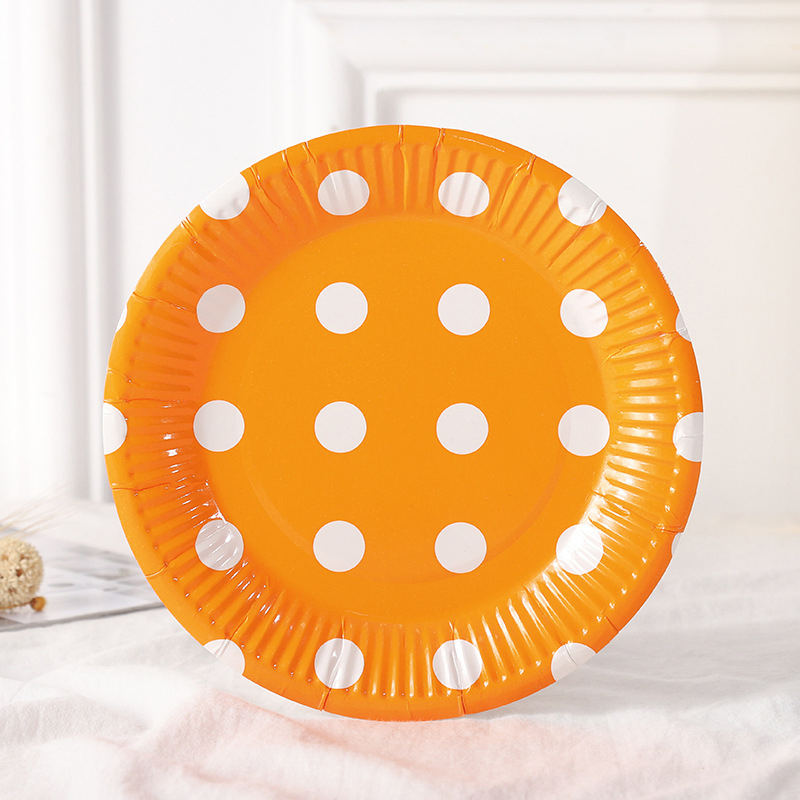 White and Gold Silver Chevron Star Stripe Dots Print Disposable Tableware 7 Inch Paper Plate for Birthday Anniversary Party