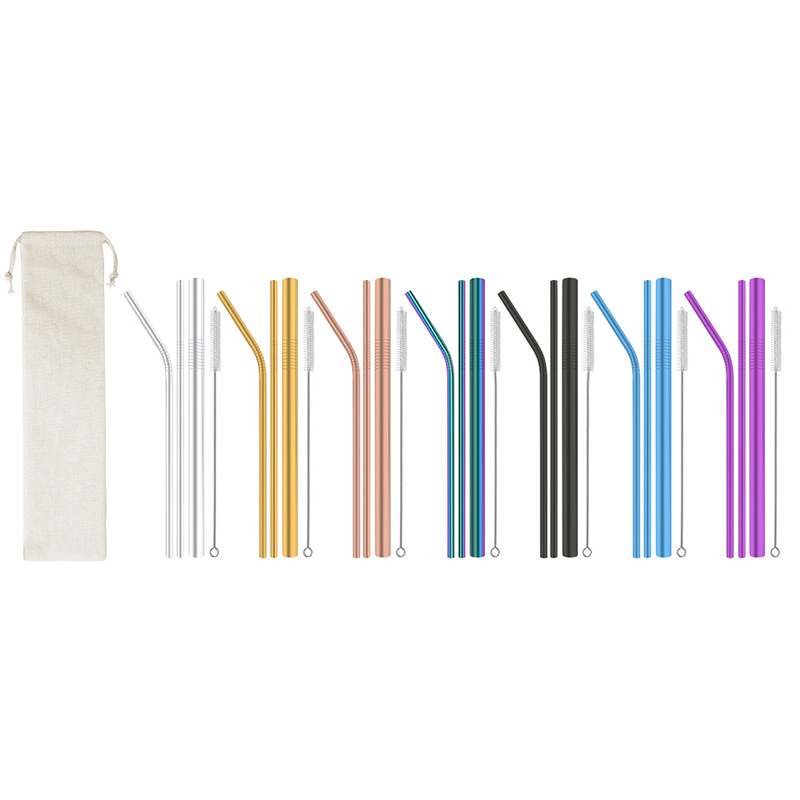 Customized Stainless Steel Colorful Drinking Straws Eco Friendly Straw