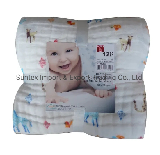 Cotton Muslin Baby Blanket Pre-Washed