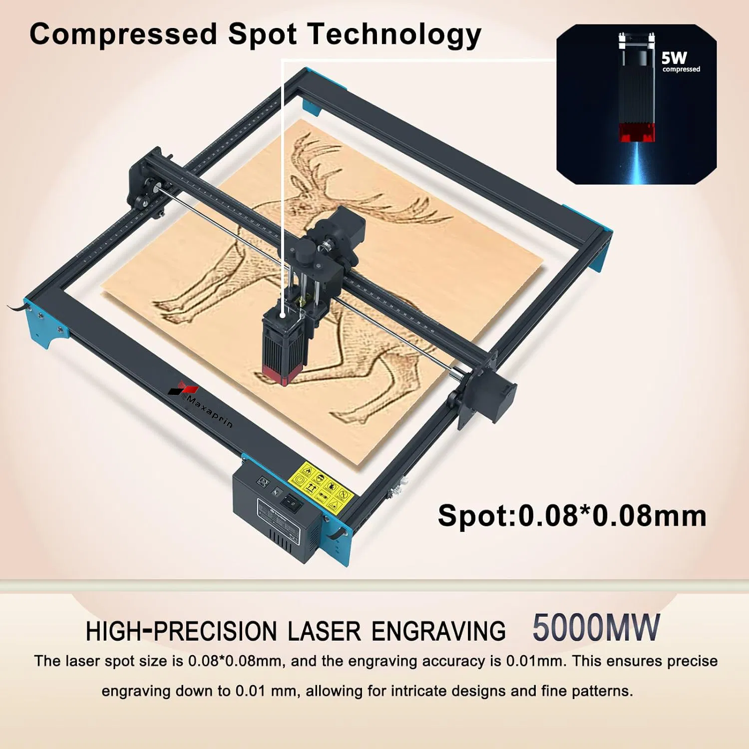 High-Precision Laser Engraving Machine for Cylindrical Glass Cutting