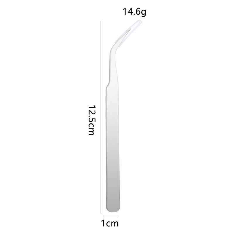 Multi-Purpose Use Curved Tip Durable Stainless Steel Precision Nail Eyelash Tweezer